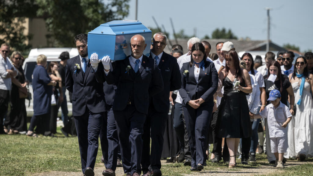 Hundreds gather for funeral of French schoolgirl whose killing sparked national outrage