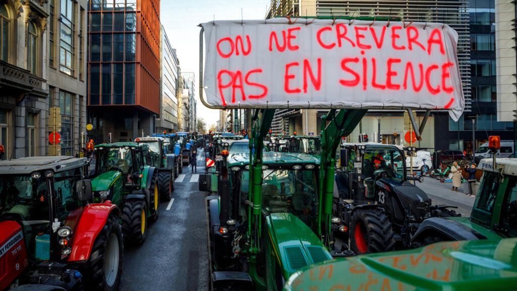 Farmers head to Brussels to protest EU-Mercosur treaty as European leaders meet