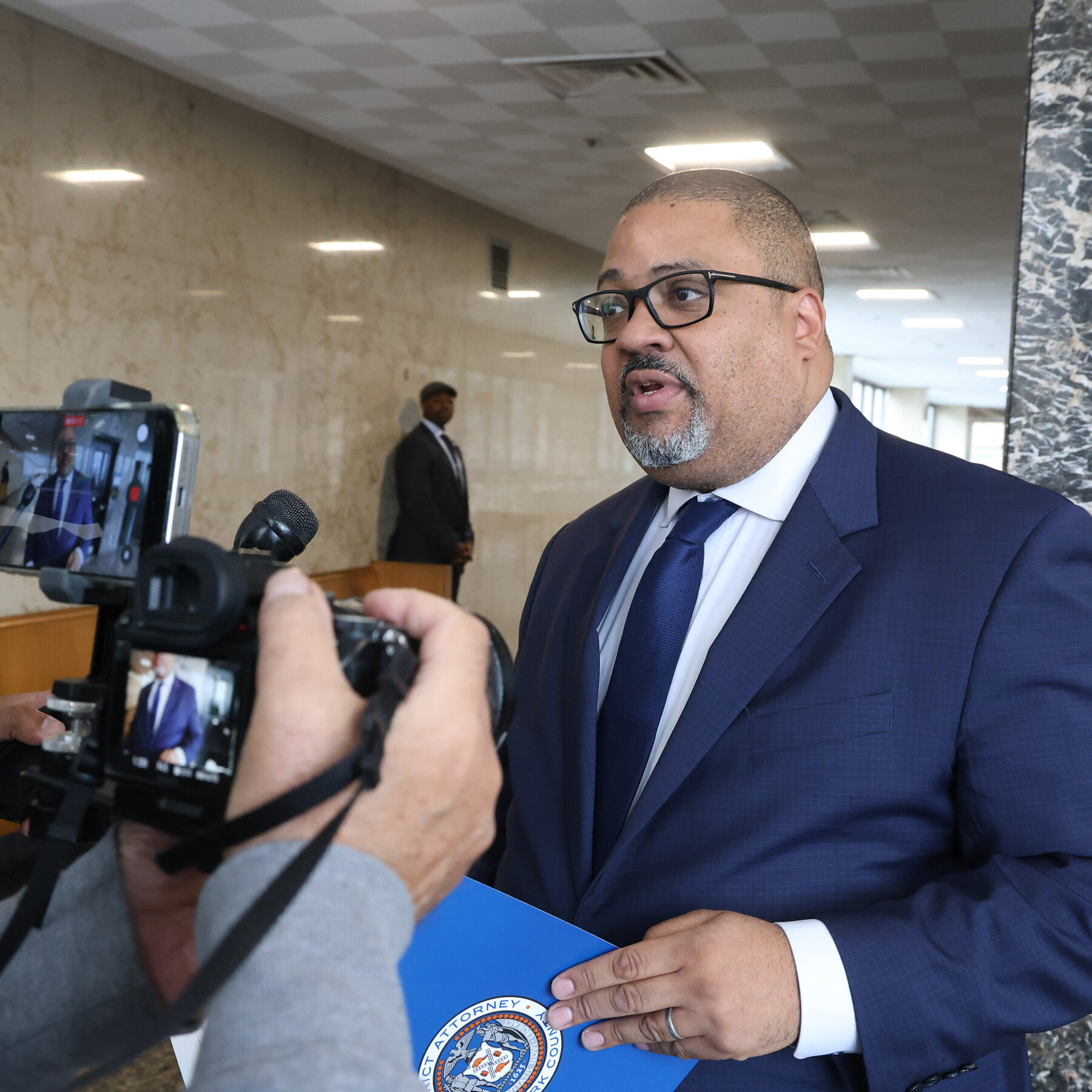 Alvin Bragg, Seeking Re-election, Is Not Mentioning His Best-Known Case