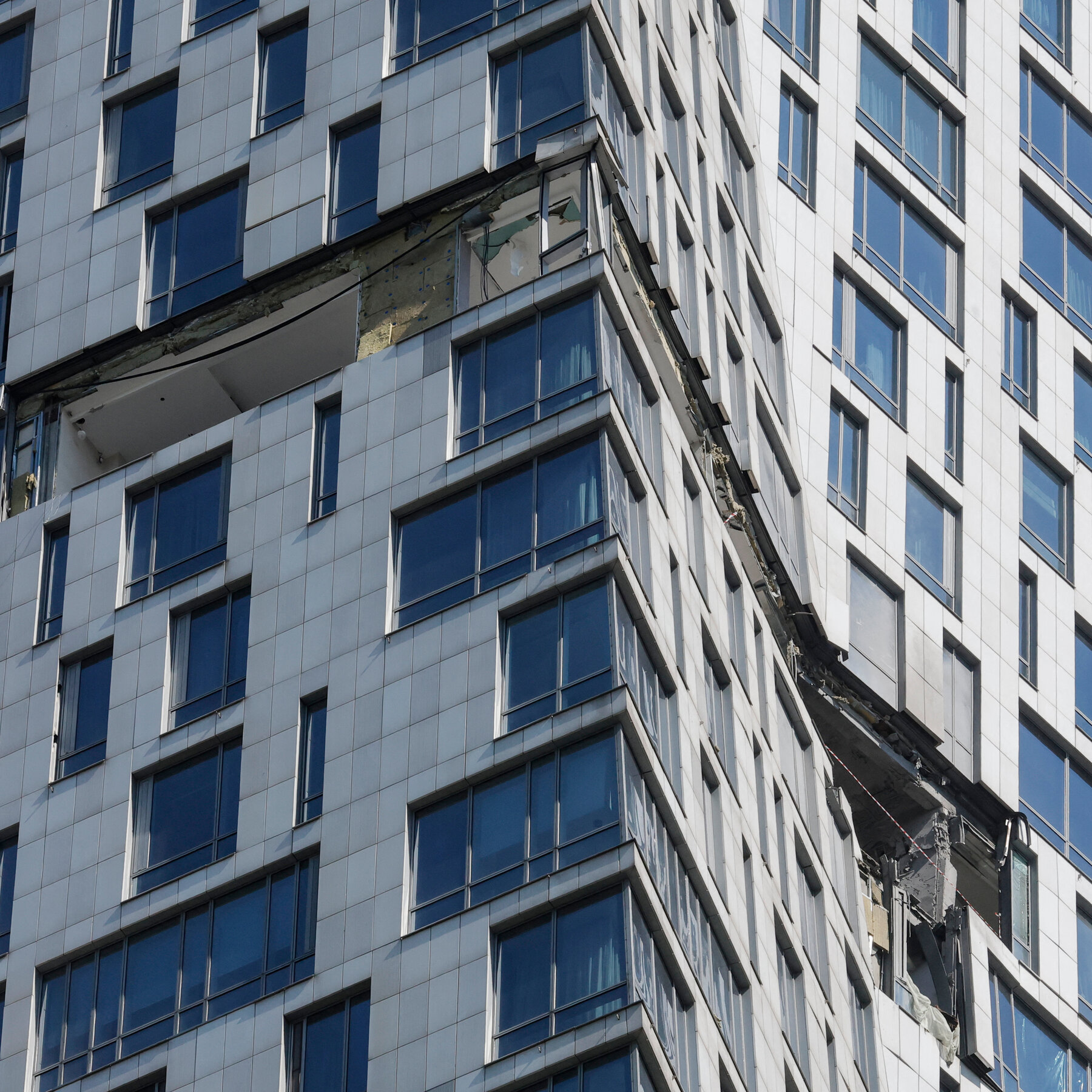Drone Hits a Moscow High-Rise Days Before a Major Military Parade