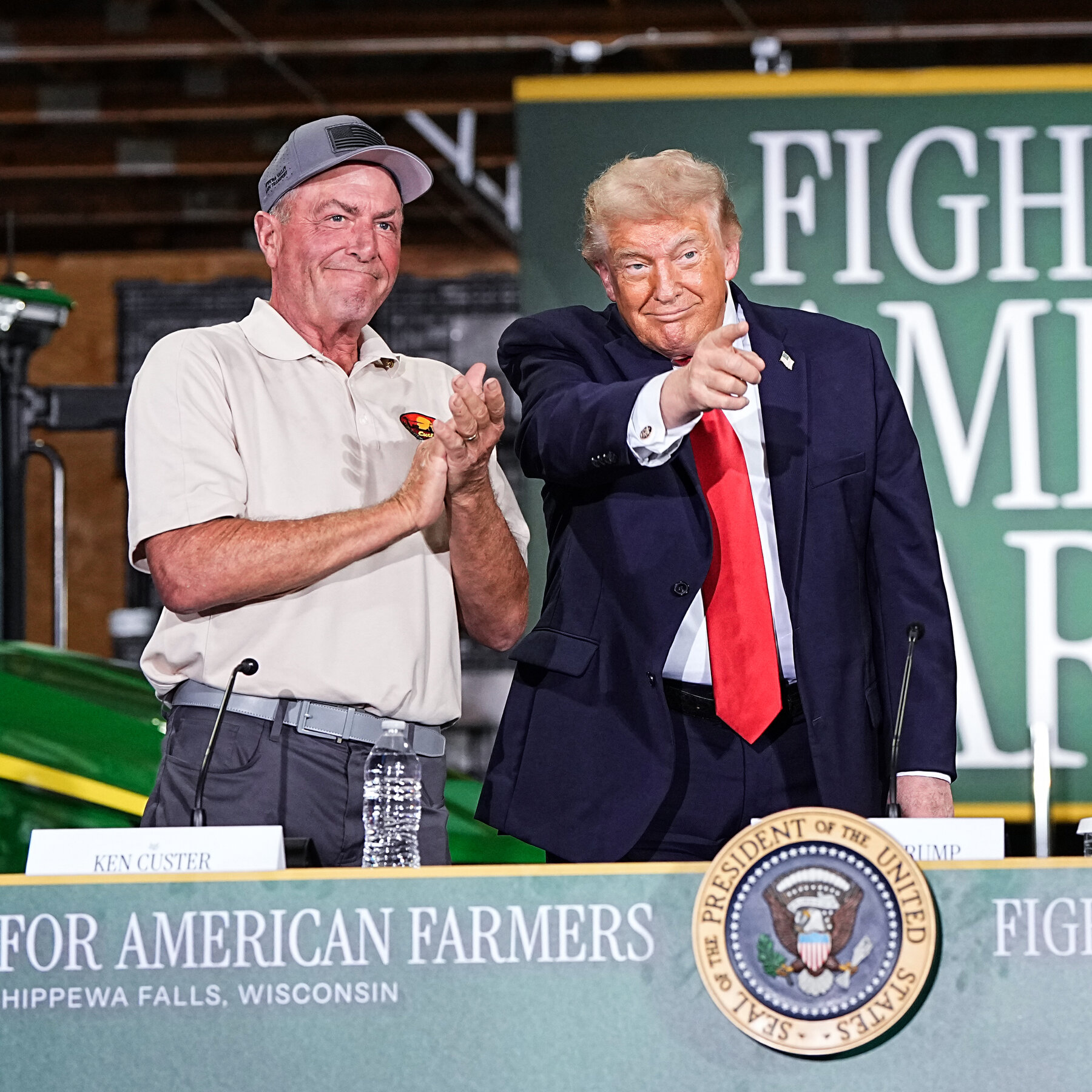Trump Greets Farmers in Wisconsin, but Says He Could Be Home Watching TV