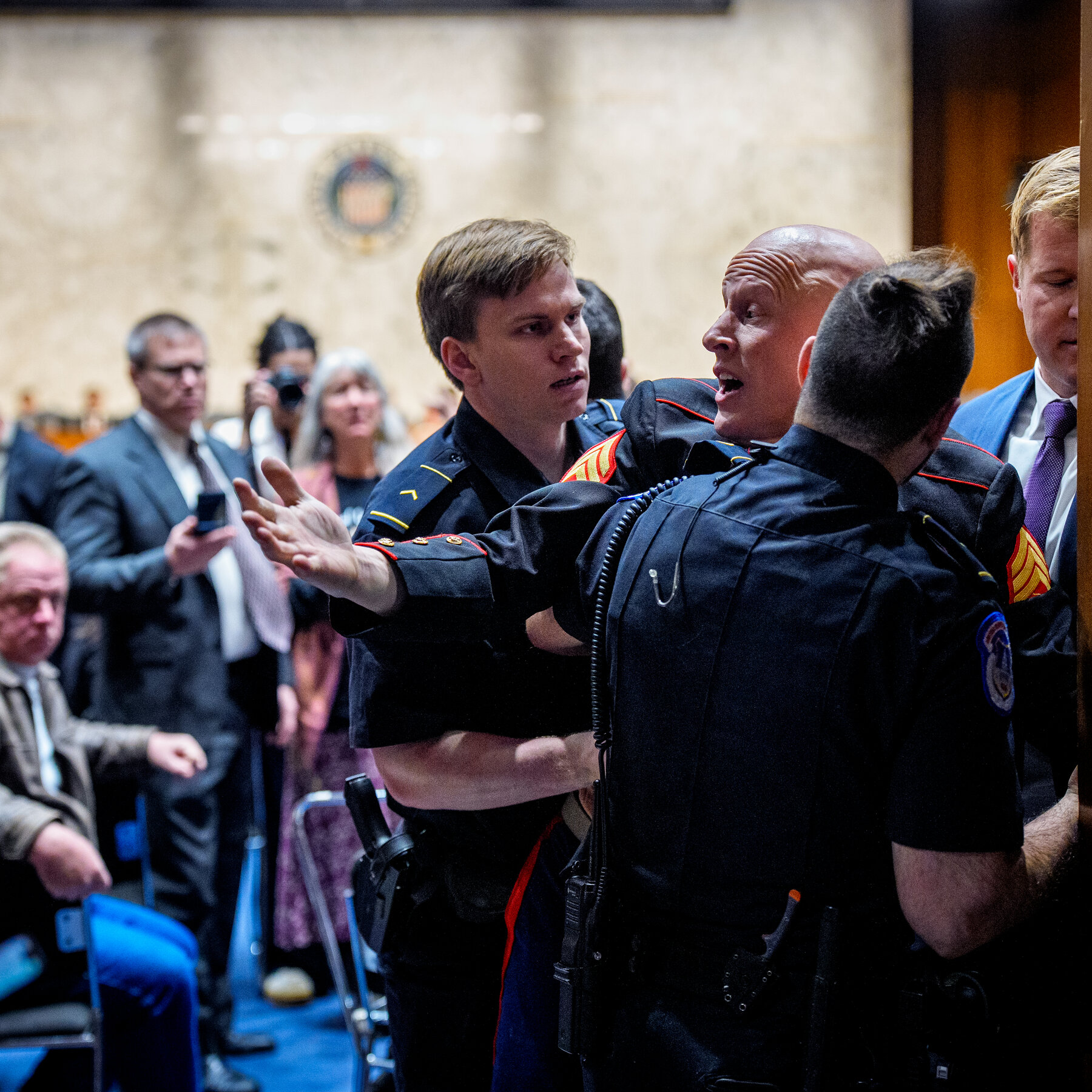 Senator Tim Sheehy Helps Officers Forcibly Remove Protesting Veteran From Hearing