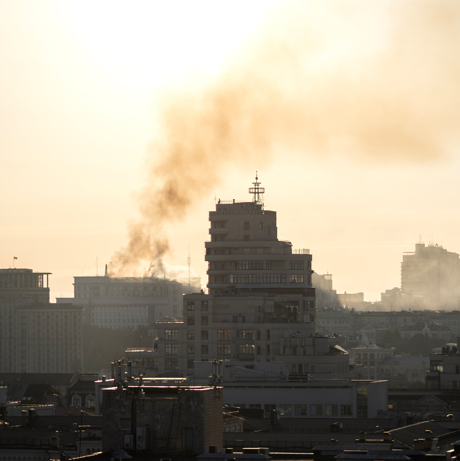 Russia Unleashes Largest Drone Assault of War, Setting Government Building Ablaze