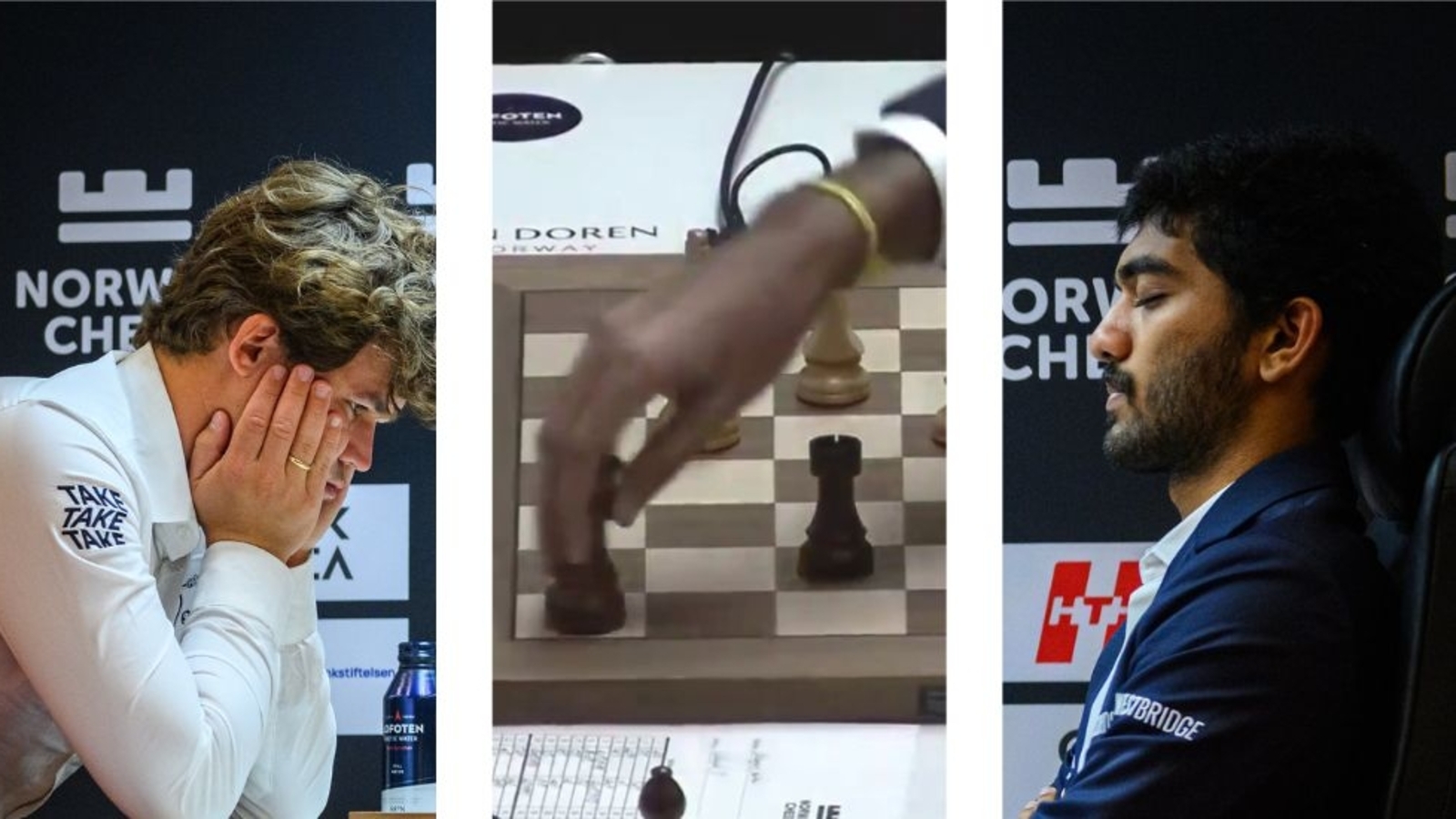 Shellshocked D Gukesh resigns after huge blunder in time scramble vs Magnus Carlsen - Watch moment which led to defeat