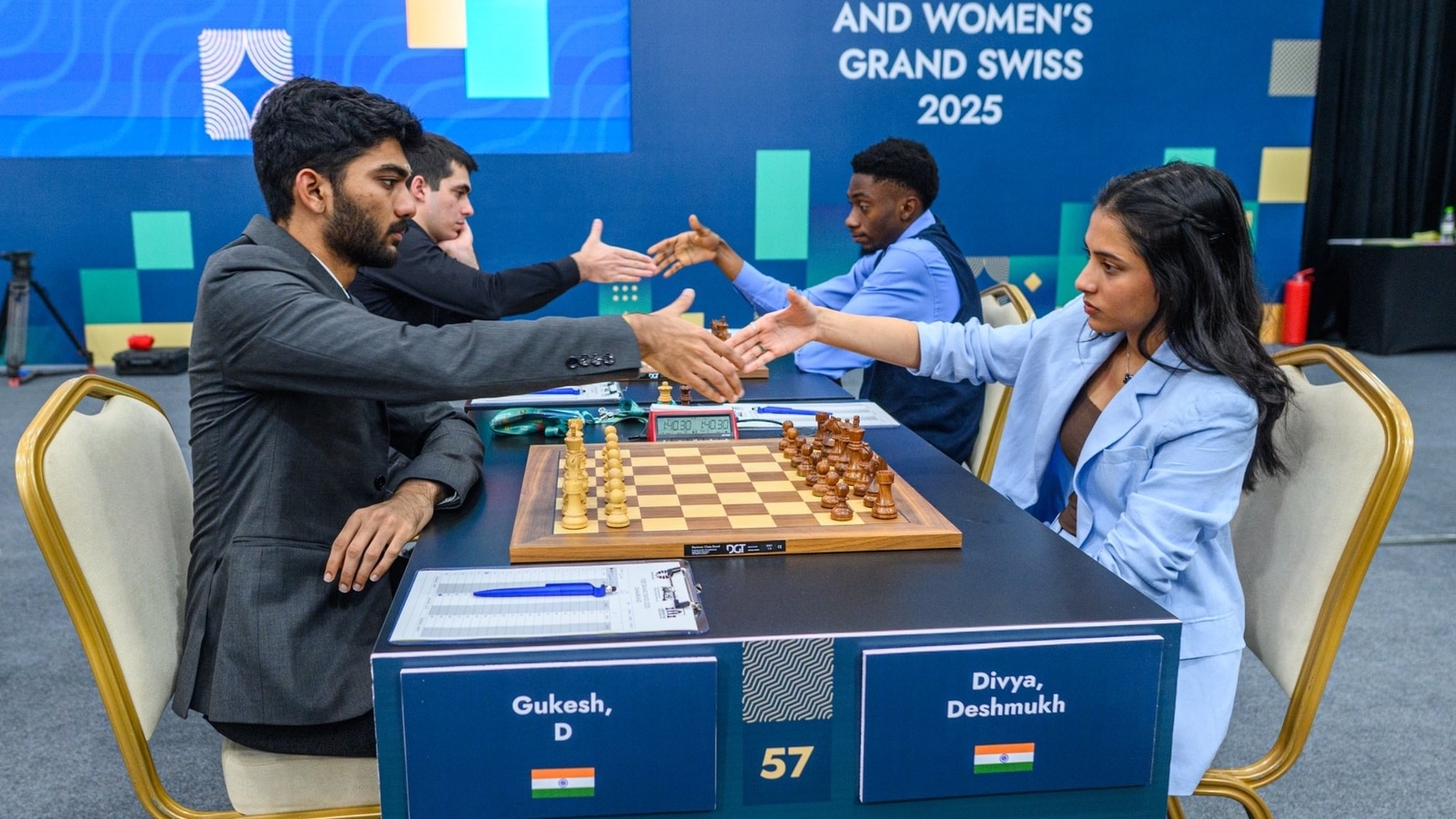 Divya Deshmukh holds D Gukesh to draw in six-hour marathon game, shake hands in rook-and-knight vs rook endgame