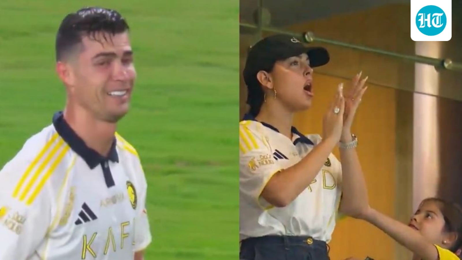 Cristiano Ronaldo in tears as emotional Georgina applauds; scores twice as Al Nassr clinch league title - Viral video