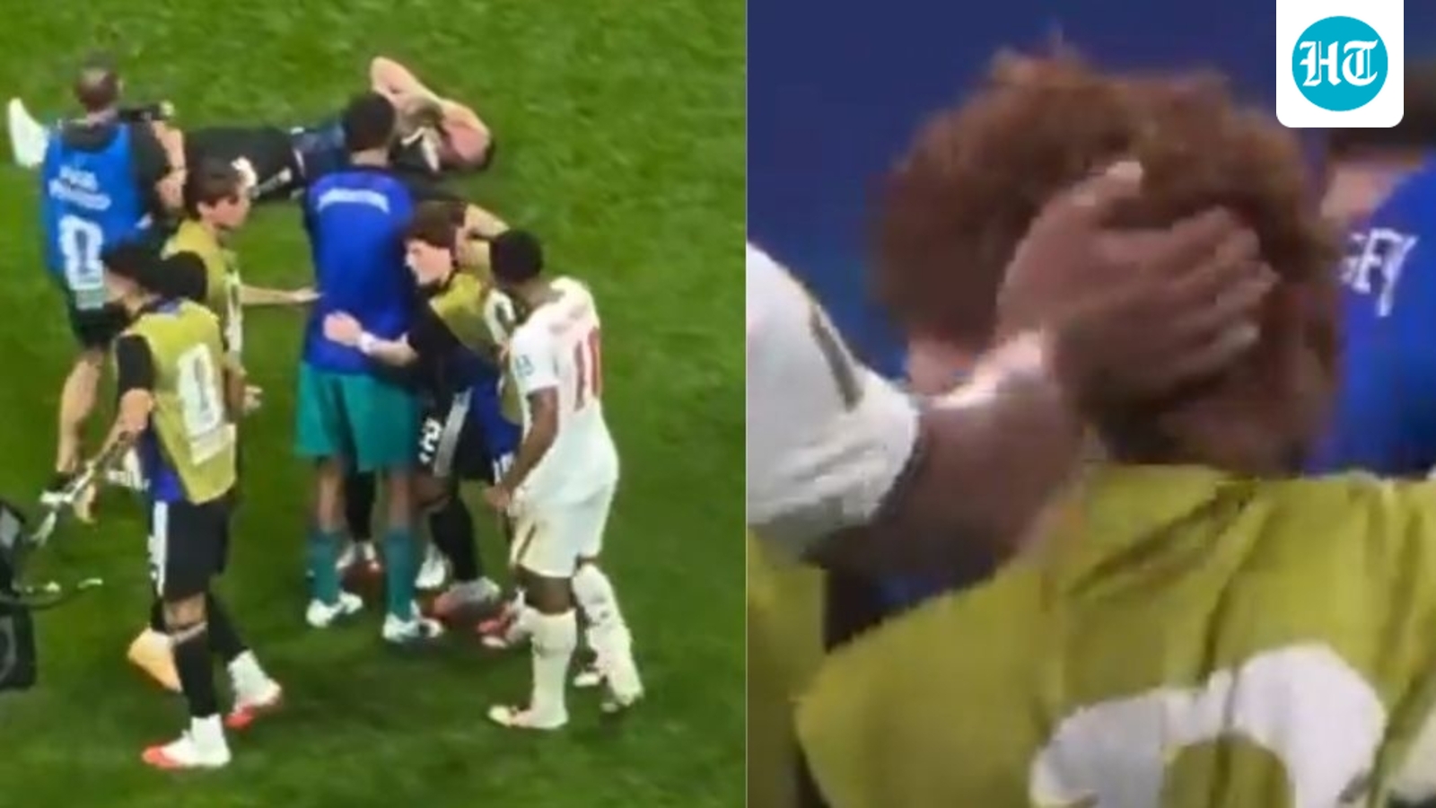 Jude Bellingham caught slapping Argentina's Barco as England star loses after World Cup heartbreak - Watch viral video