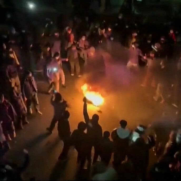 Death Toll Grows as Nationwide Protests Rock Iran for a Third Night