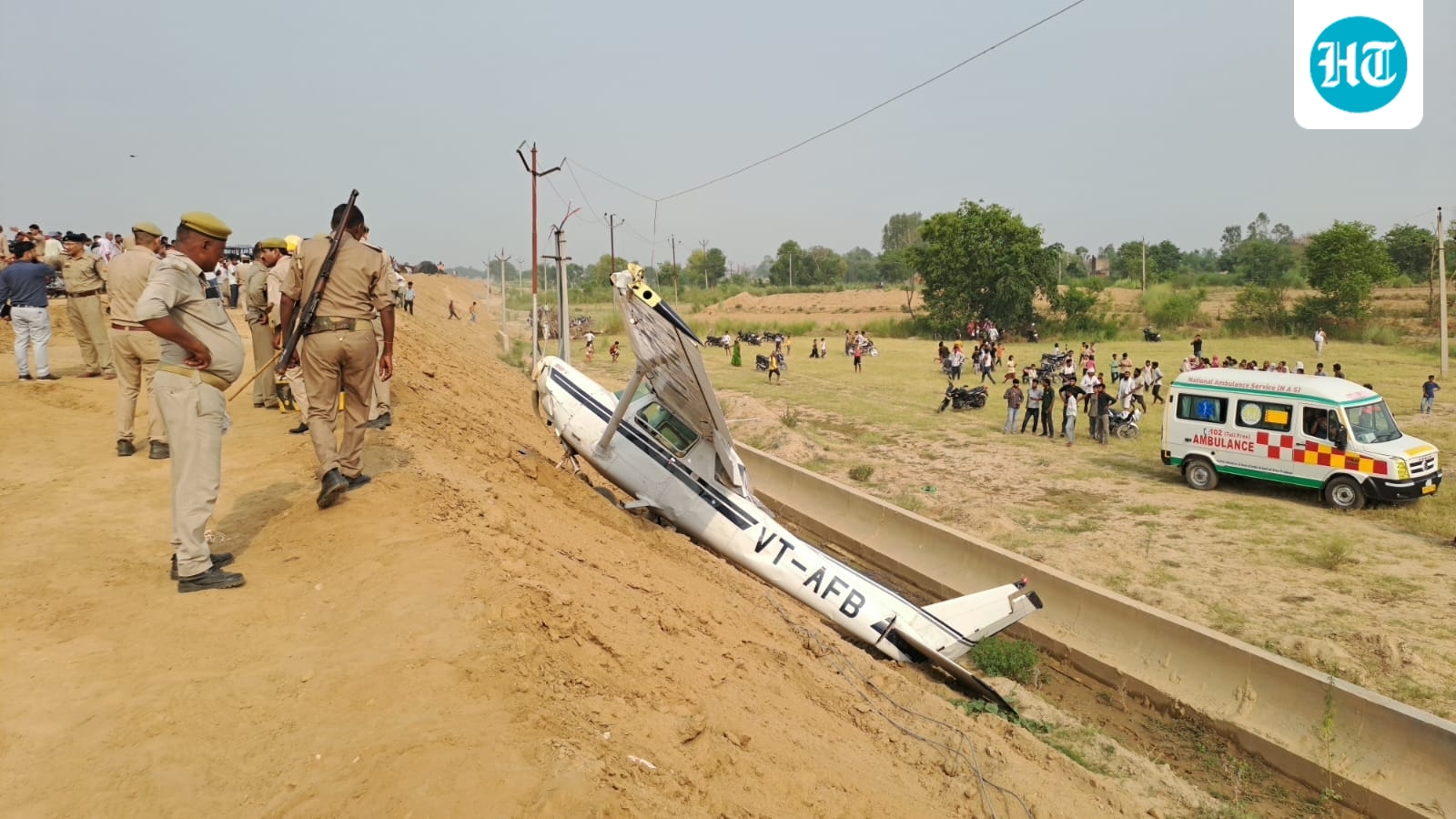 Training aircraft crashes near road in UP's Kasganj, trainee pilot injured; DGCA orders probe