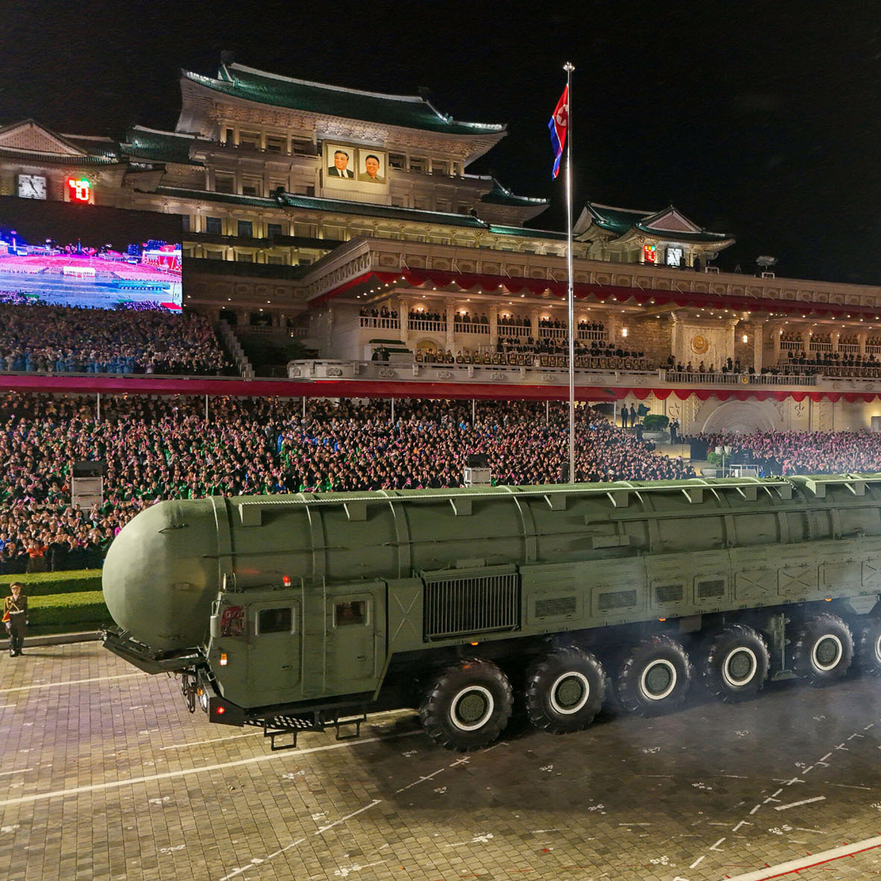 North Korea Flaunts New Missiles ​in Parade With Chinese and Russian Officials