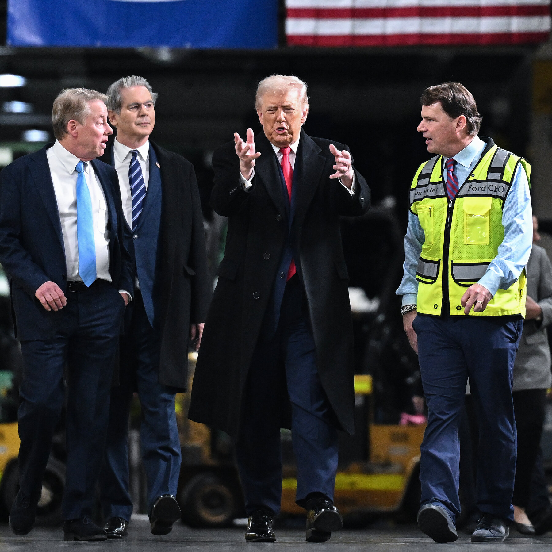 Trump Raises Middle Finger at Heckler in Michigan Ford Factory Tour