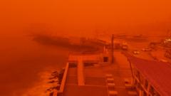Skies turn red as Saharan dust passes over Crete
