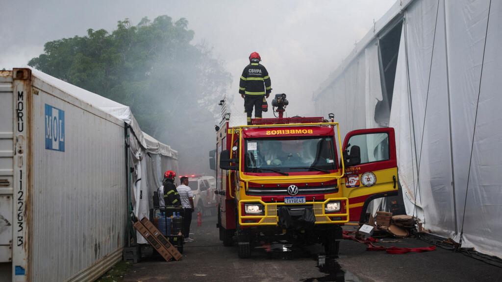 Fire breaks out at UN climate talks in Brazil, suspending key negotiations