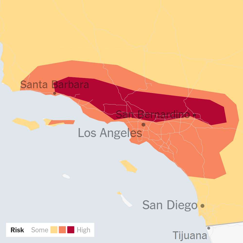 Heavy Rain Expected to Douse Los Angeles on Christmas Eve