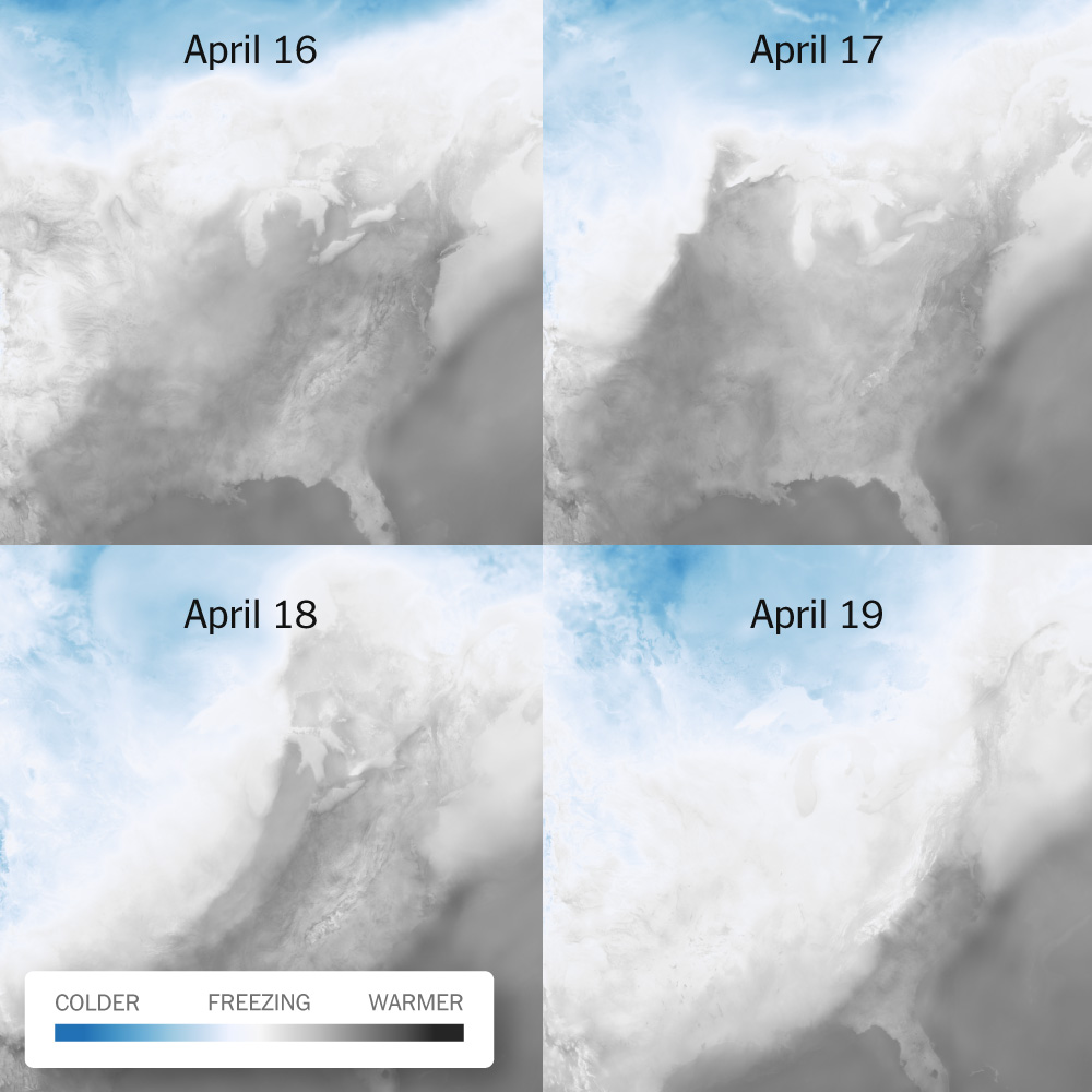 Northeast Swings From 90 Degrees to Freezing Cold in Just a Few Days