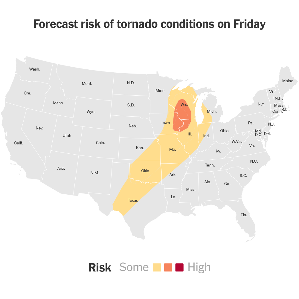 Tornados Reported Across the Midwest as Powerful Storms Slam the Region
