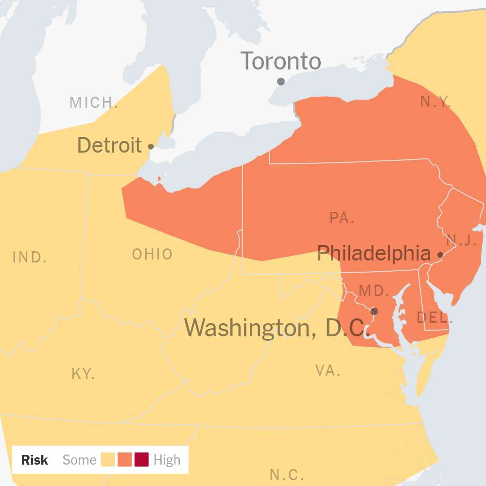 Thunderstorms Bring Threat of Strong Winds to Northeast