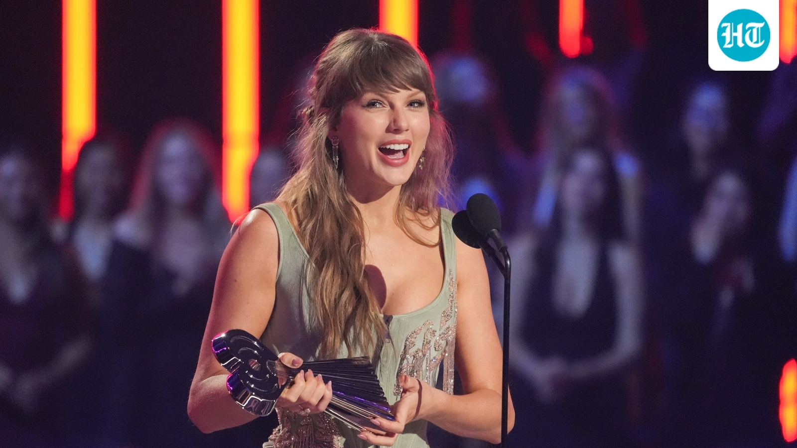 Taylor Swift thanks ‘fiancé’ Travis Kelce as she accepts award for best pop album at iHeart Awards 2026