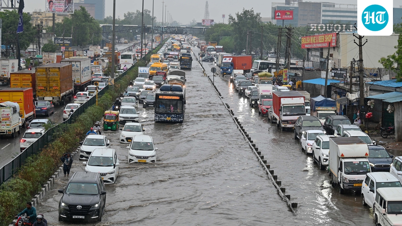 Rain today updates: Severe waterlogging in Gurugram, WFH advised; IMD rain alerts in Delhi, Ghaziabad
