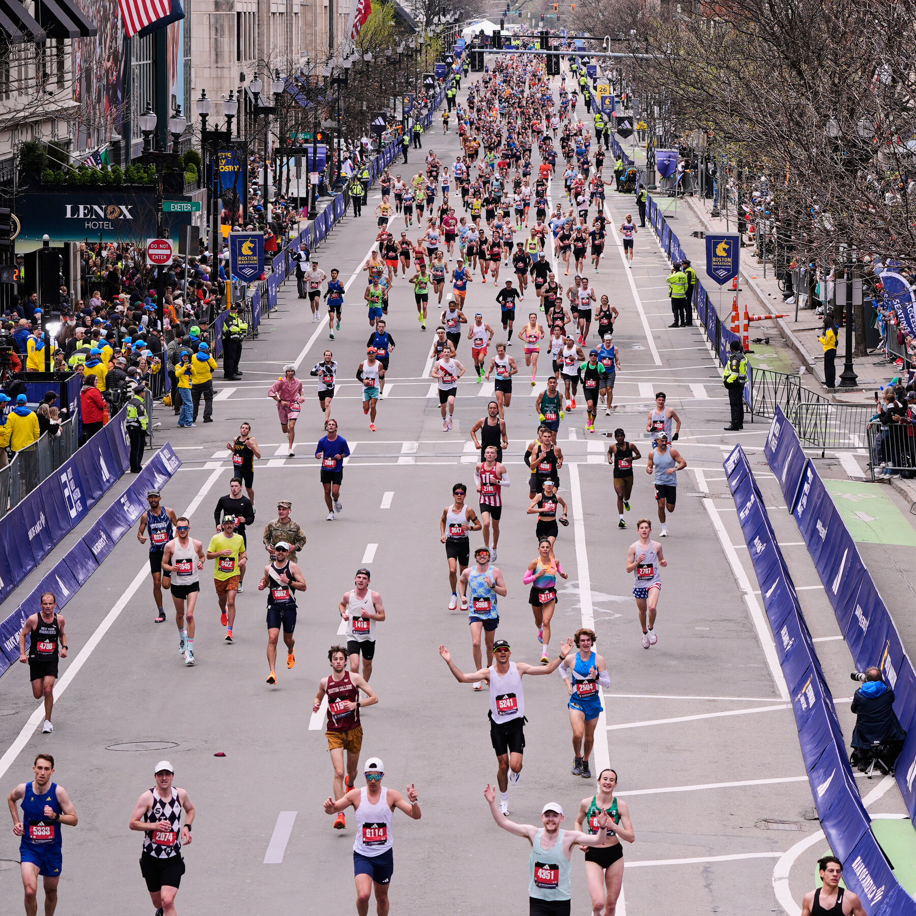 A Brisk Day in Boston, for the Weather and Runners Alike