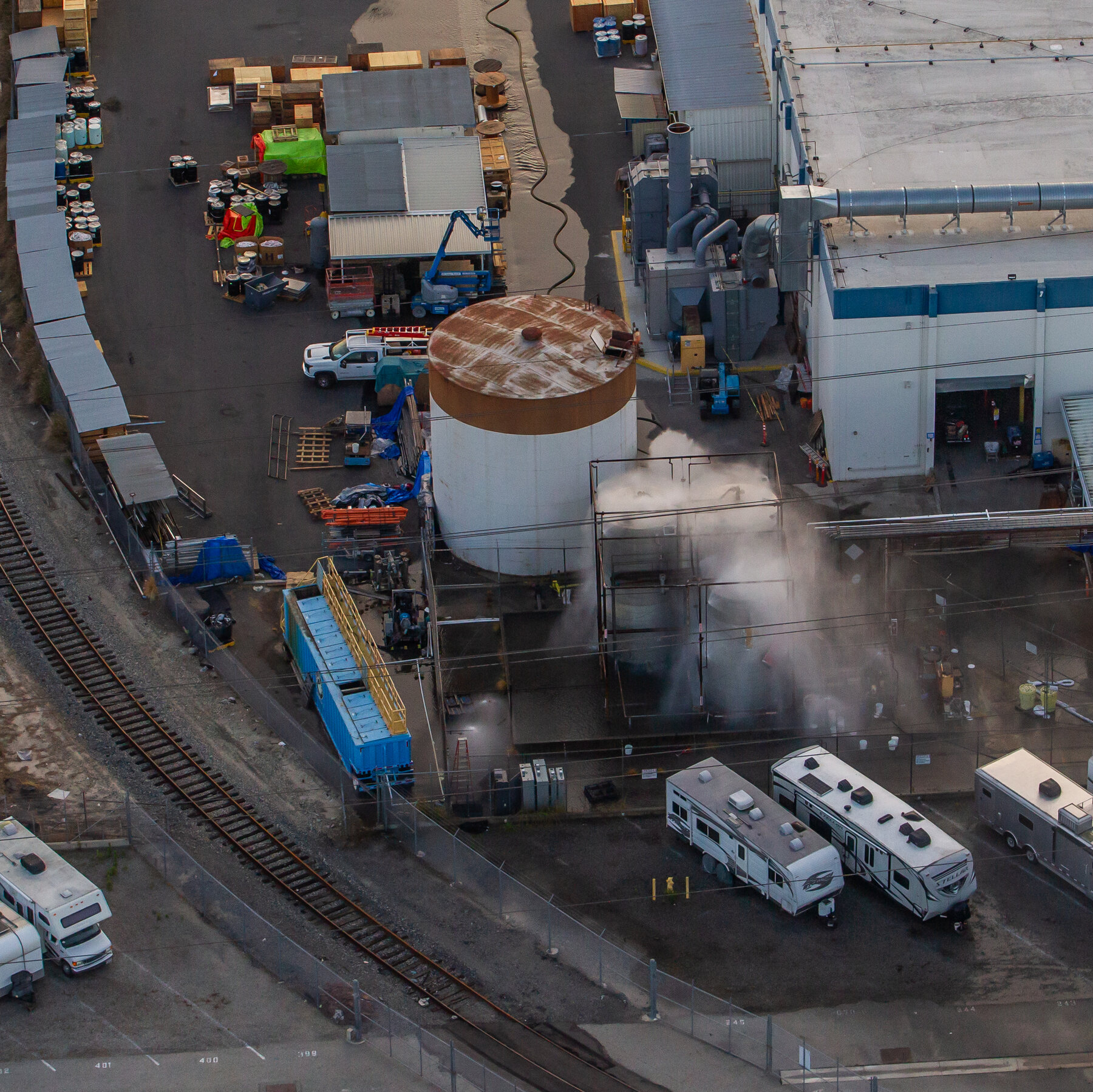 Firefighters Still Working to Cool Garden Grove Chemical Tank