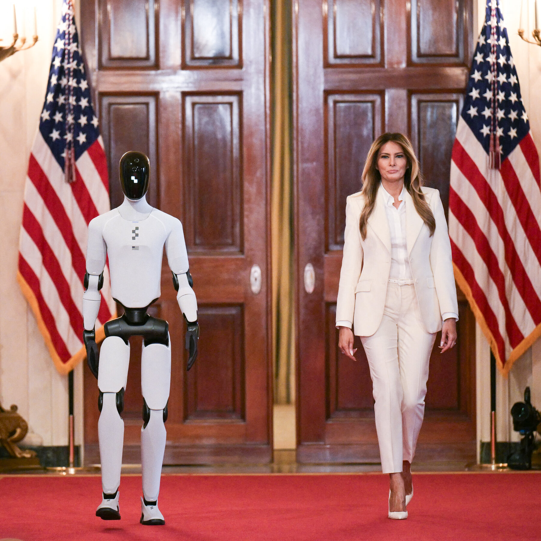 Melania Trump Appears With a Robot, Saying More Children Should Be Educated by Them
