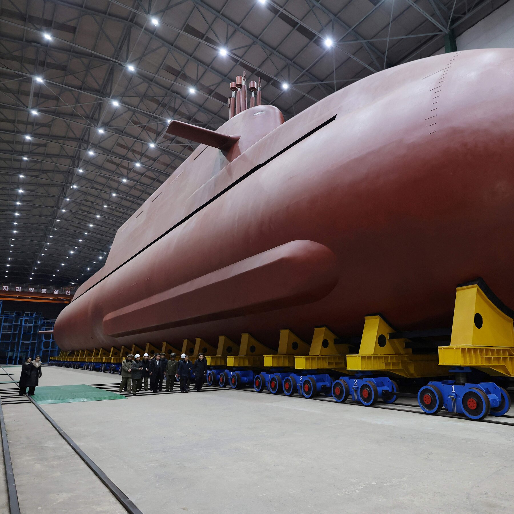 ​North Korea Unveils the Completed Hull of What It Calls a Nuclear Submarine
