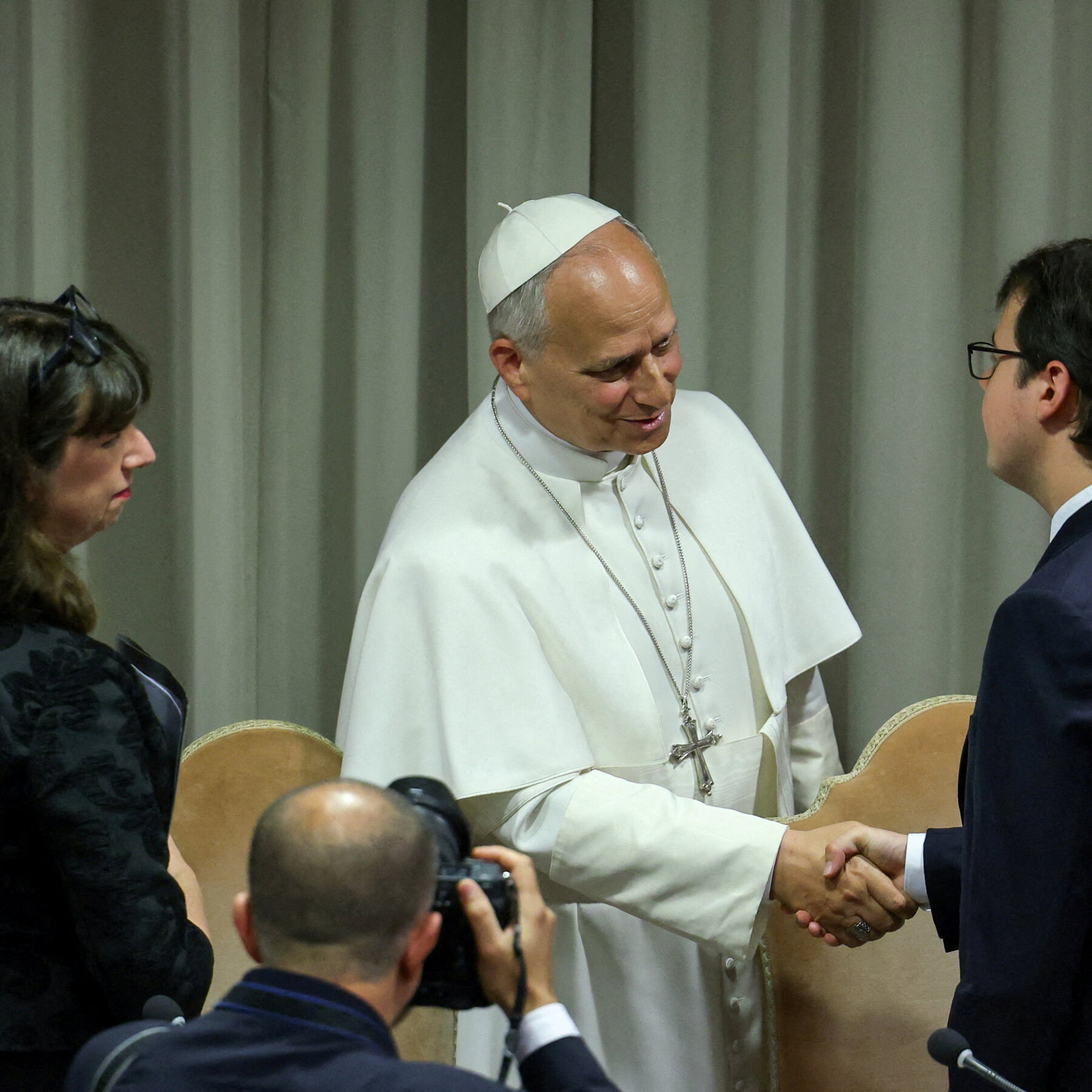To Understand Pope Leo’s Efforts on A.I., Look at the Man Shaking His Hand