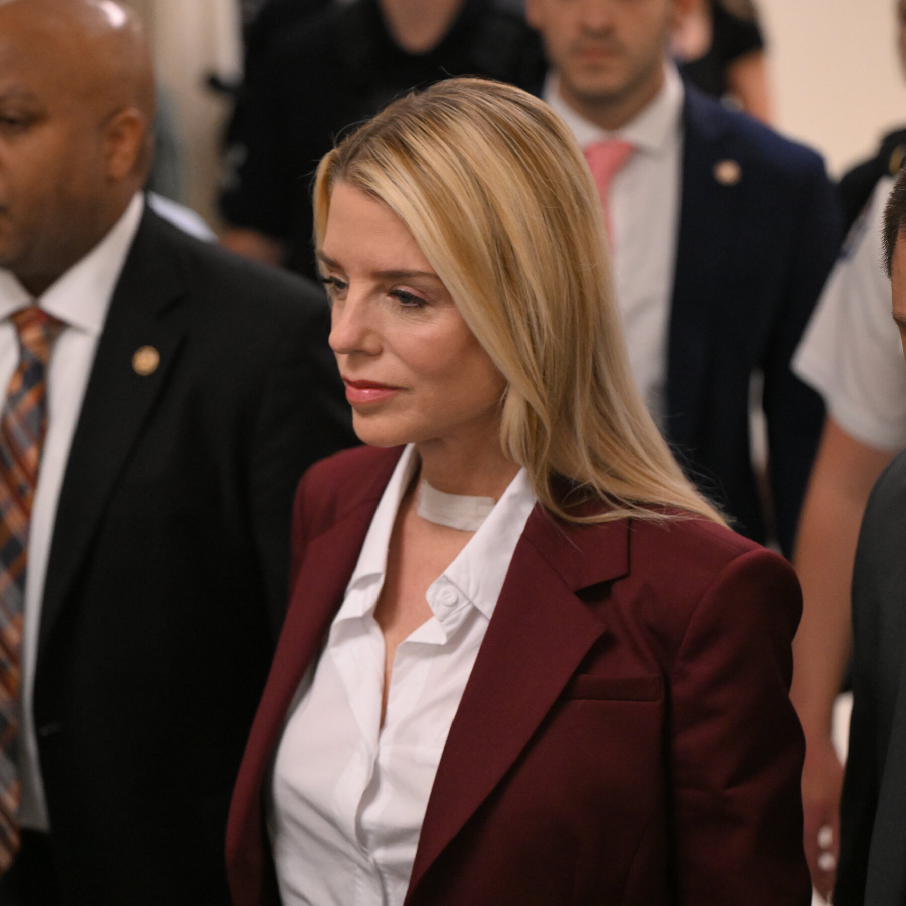 Bondi, Pressed Over Epstein Files, Places Responsibility on Blanche and Patel