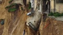 Watch: Huge landslide in Sicily after Storm Harry