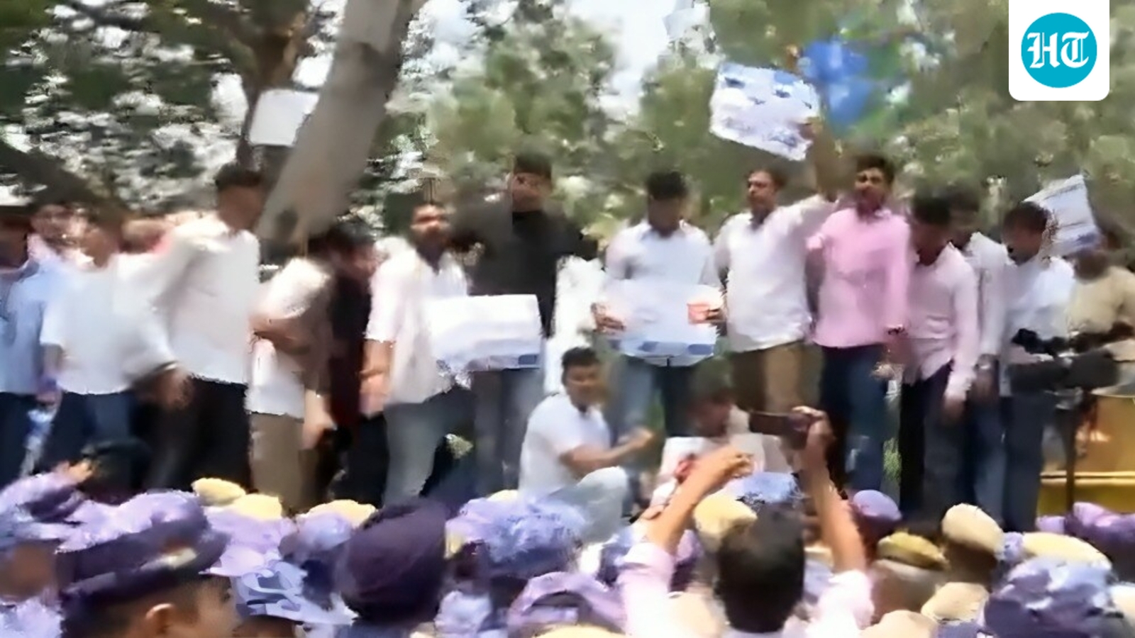 Delhi: Massive students' protest after NEET cancelled over paper leak claims