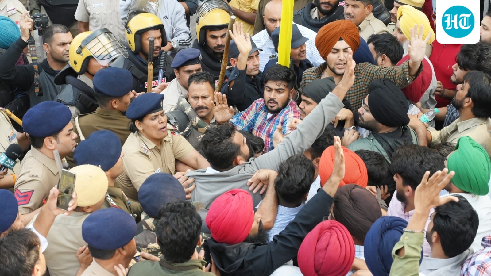 Panjab University: Police use force as protesters gather in large numbers to demand PU senate poll dates | Watch