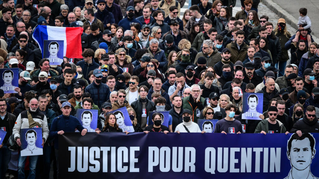 Thousands march in France for slain far-right activist