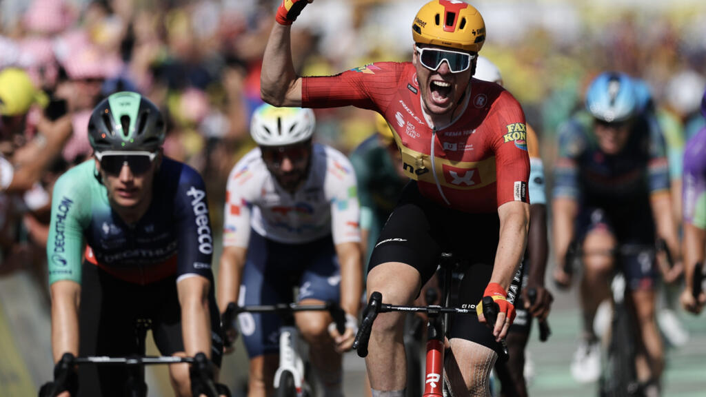 Norwegian Soren Waerenskjold wins fastest ever Tour de France stage