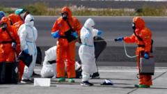 Passengers flying home from virus-hit cruise ship
