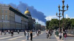 Ukrainian drones hit St Petersburg as Putin's flagship economic forum opens