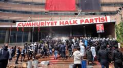 Turkish riot police storm opposition offices after leaders ousted