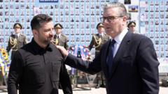 Starmer pledges 'unwavering support' for Ukraine on final visit as PM