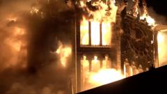 Watch: Historic Amsterdam church engulfed by fire on New Year's Eve