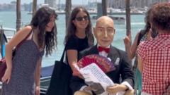 Satirical Bezos mannequins pop up in Venice ahead of wedding