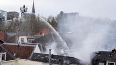 Large fire breaks out in Dutch city of Utrecht following explosion