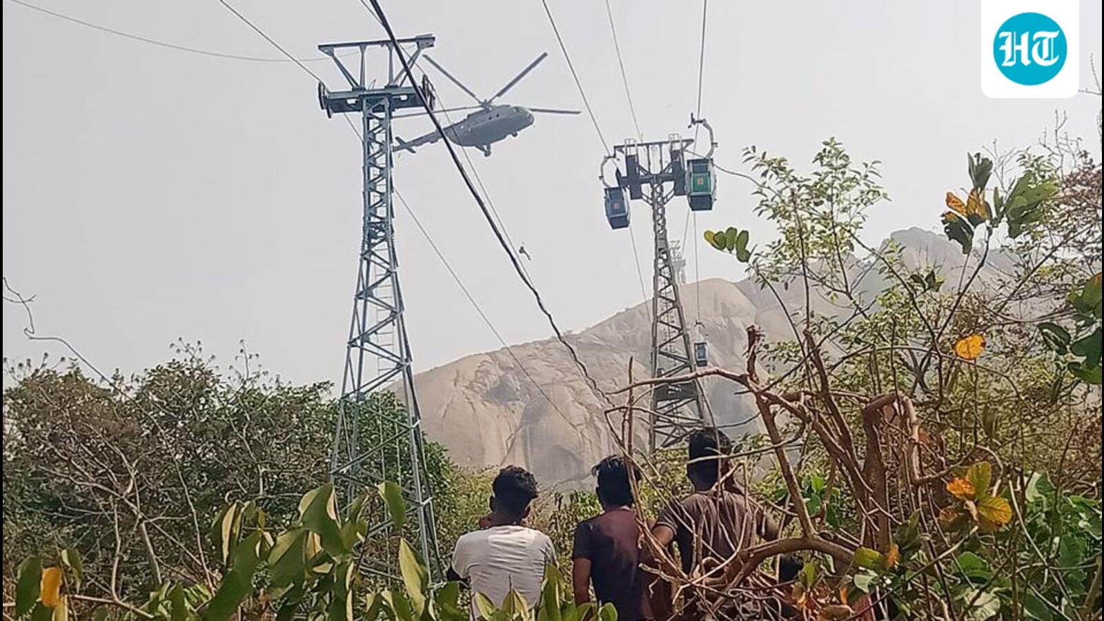 Ropeway trolley returning from temple falls in Chhattisgarh; 1 dead, 6 injured