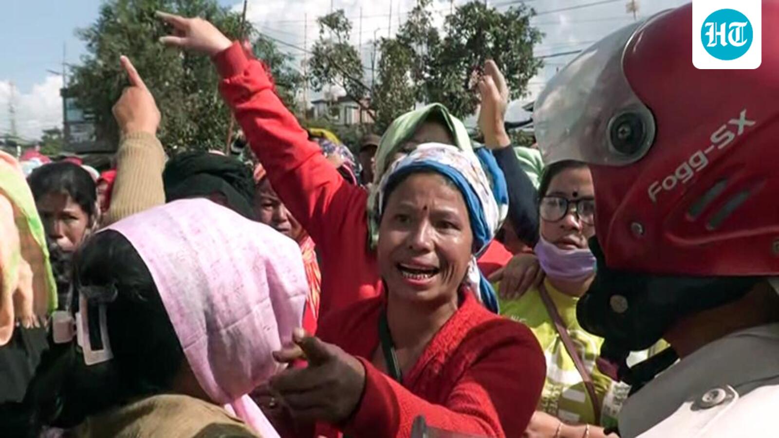Tension erupts in Manipur as IDPs protest Sangai Festival; SP among two injured