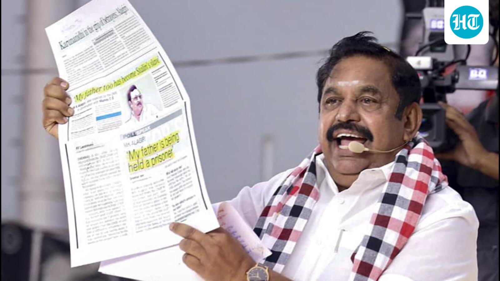 Not even 20% of 525 promises fulfilled by DMK: Palaniswami to HT