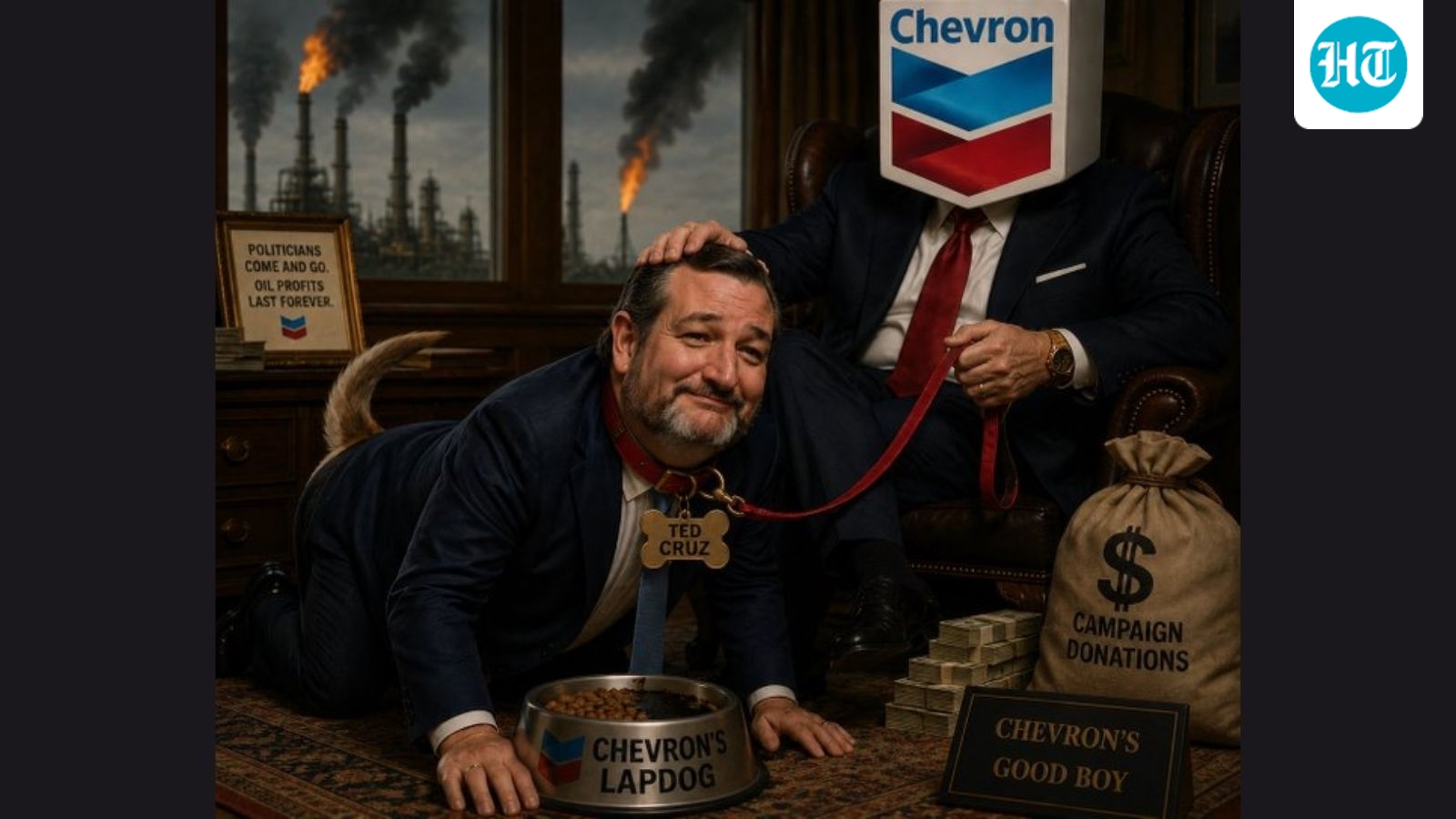 Gavin Newsom calls Ted Cruz ‘Chevron Cruz’ in viral AI ‘good boy’ dog photo