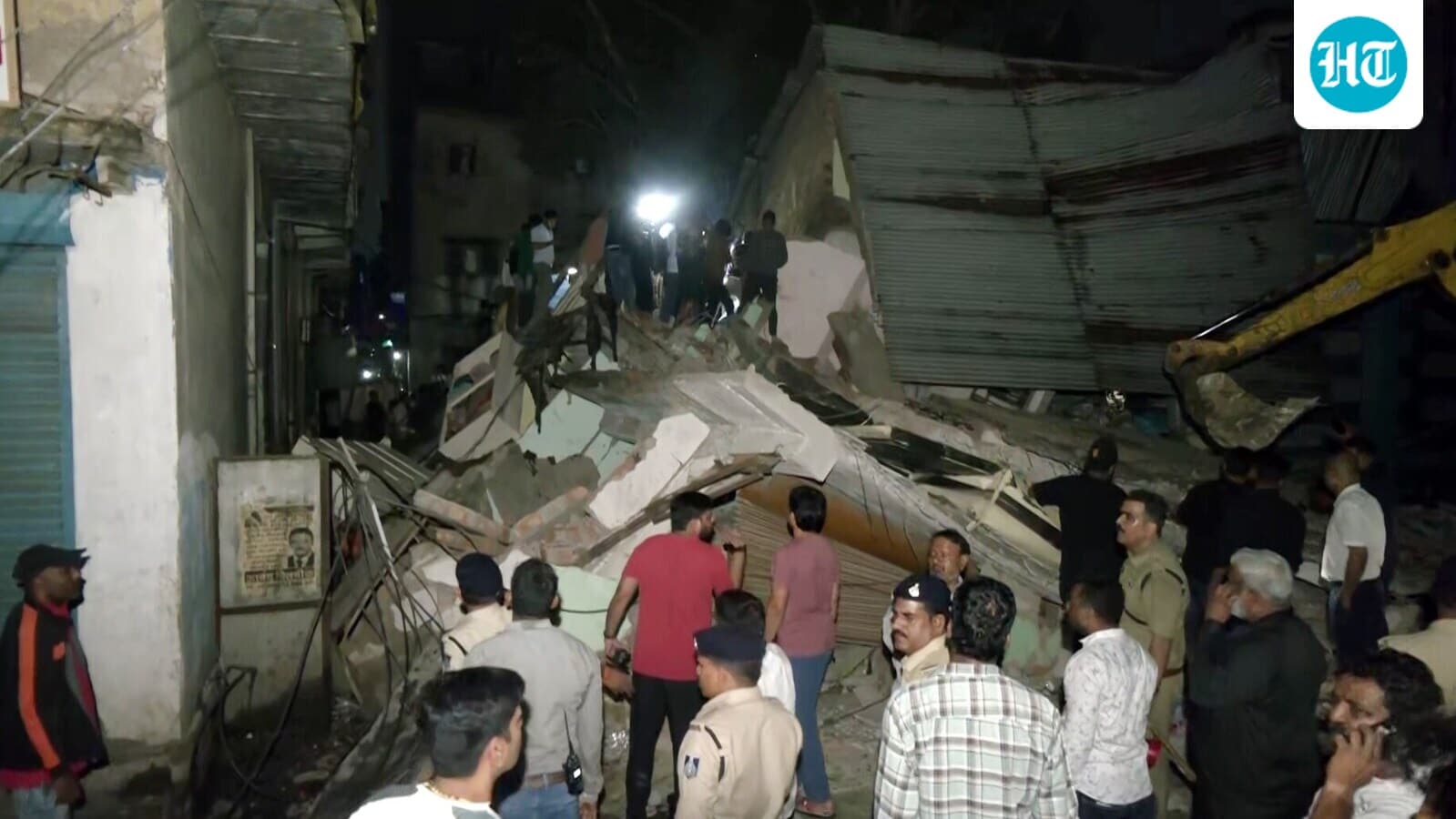 3-storey building collapses in Indore amid heavy rain; 11 rescued