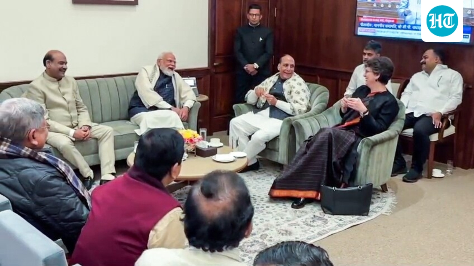 Om Birla holds all-party meet as Parliament winter session concludes, PM Modi present: Video