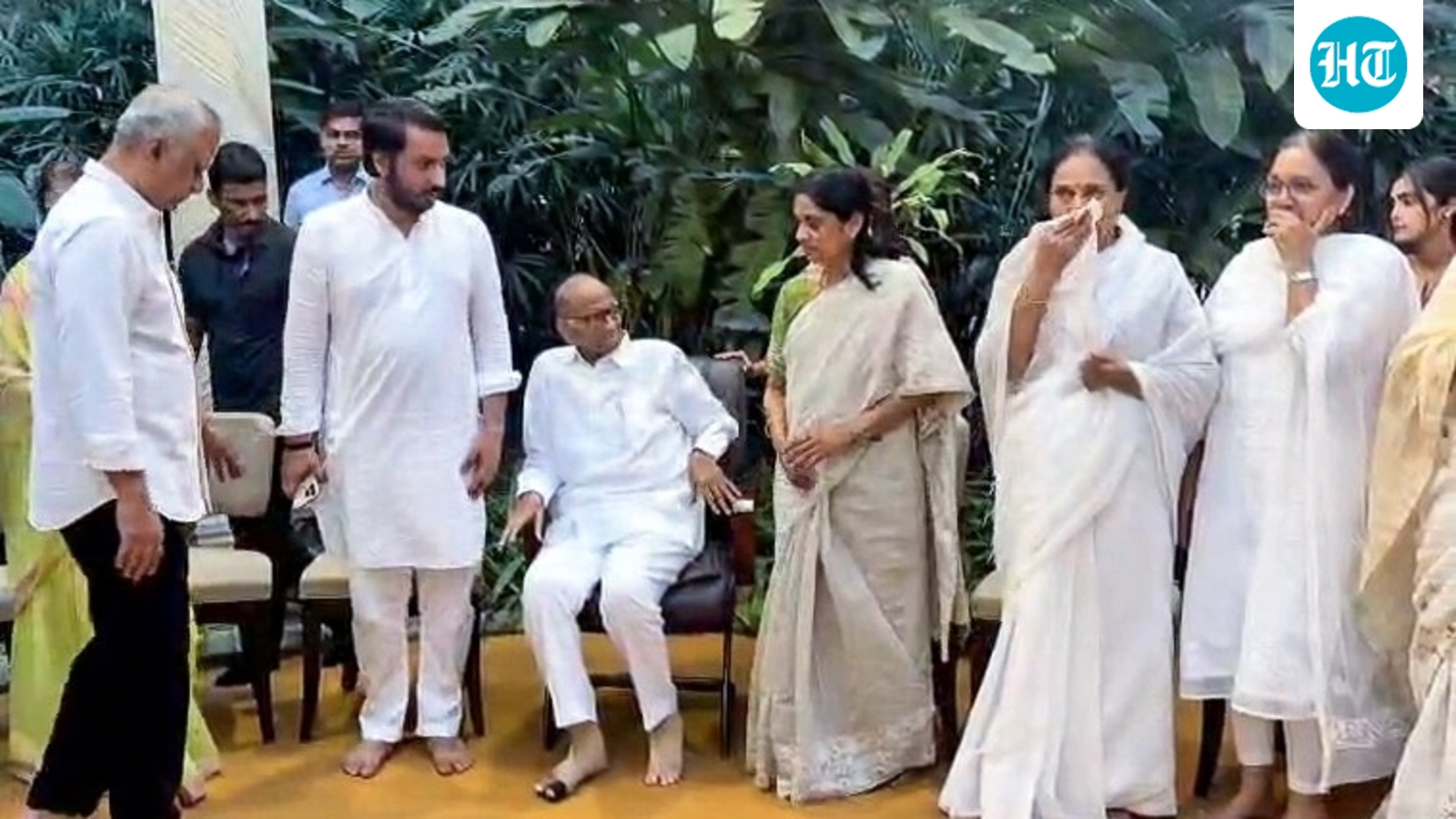 Amid NCP reunion buzz, Sharad Pawar at Sunetra's residence, pays tribute to Ajit Pawar