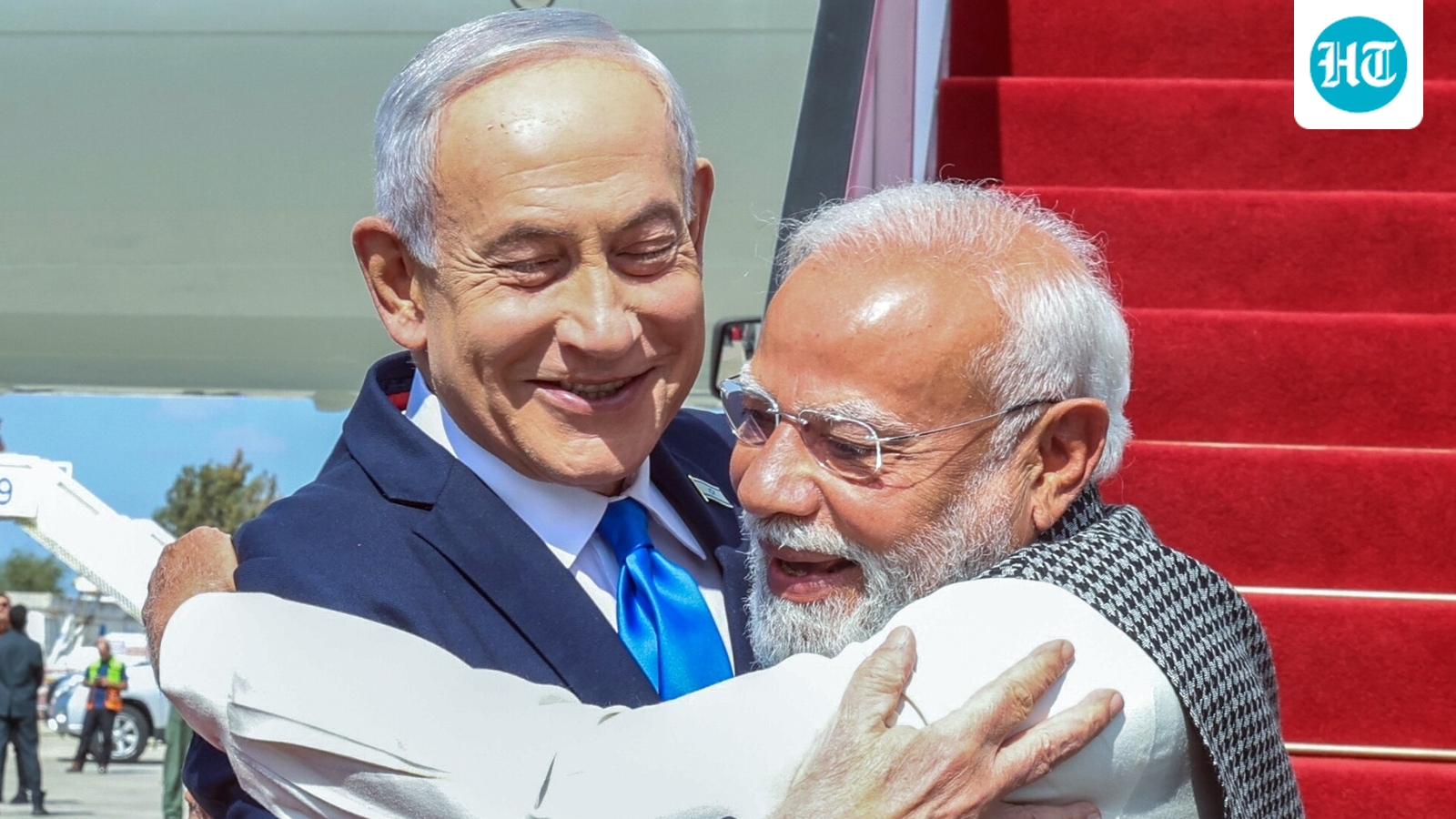 PM Modi gets ceremonial welcome in Israel, hugs Netanyahu | Watch