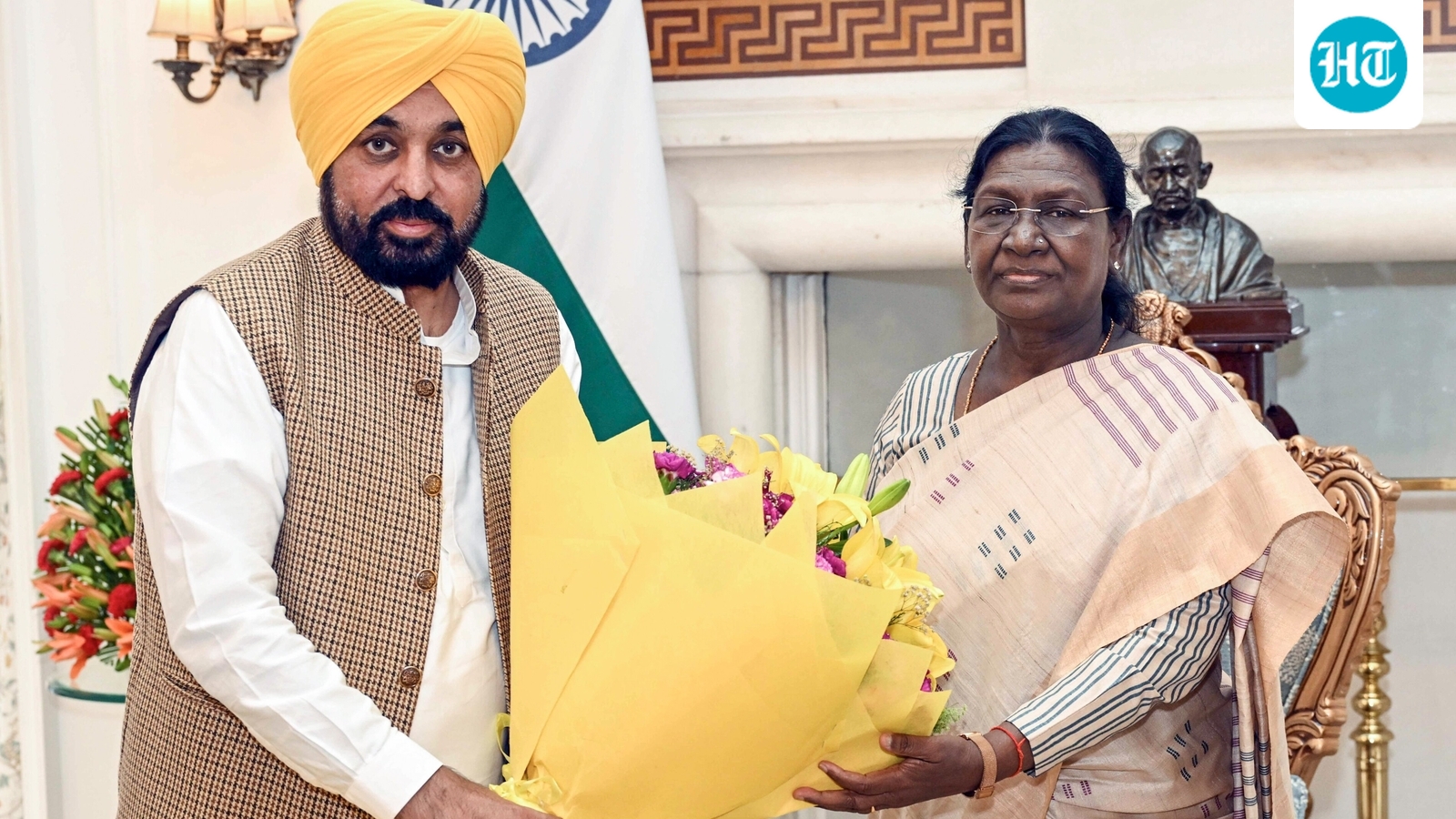 Punjab CM Bhagwant Mann meets President, calls AAP MPs’ switch to BJP a ‘mockery of Constitution’
